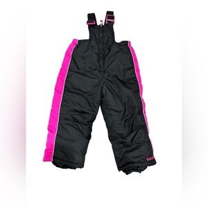 Pacific Trail Girls Size 18M Bib Overall Snow Pants Winter Pink Black Infant Ski